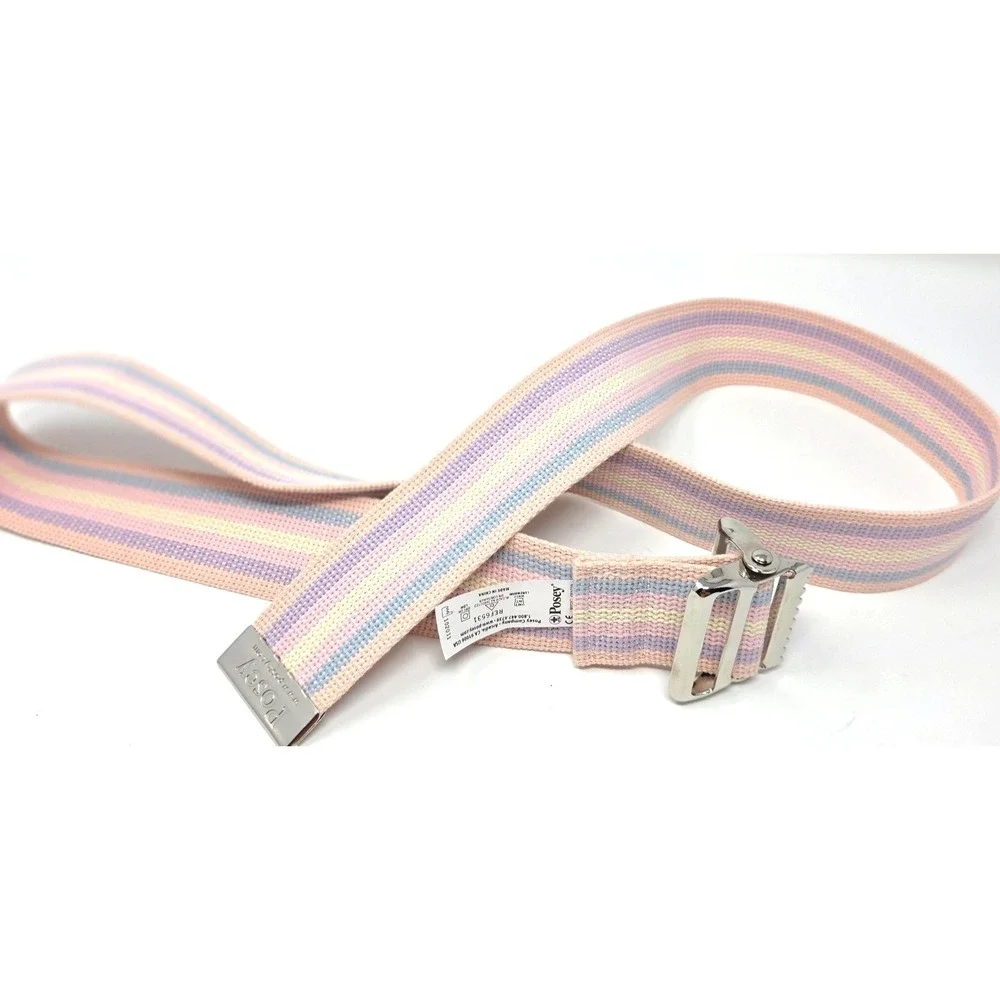 Posey Bouquet Gait Transfer Safety Belt Pastel Rainbow Striped REF6531 NWT